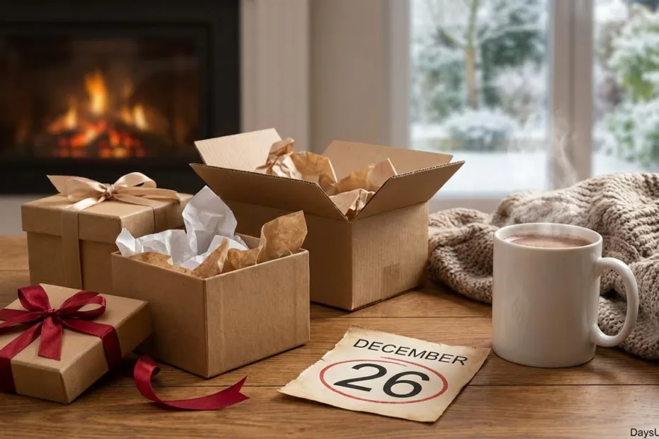 Boxing Day countdown showing days remaining on calendar