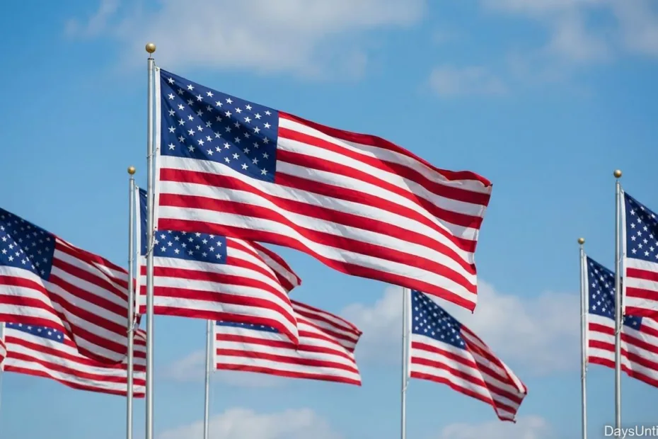 How many days until Flag Day patriotic countdown banner