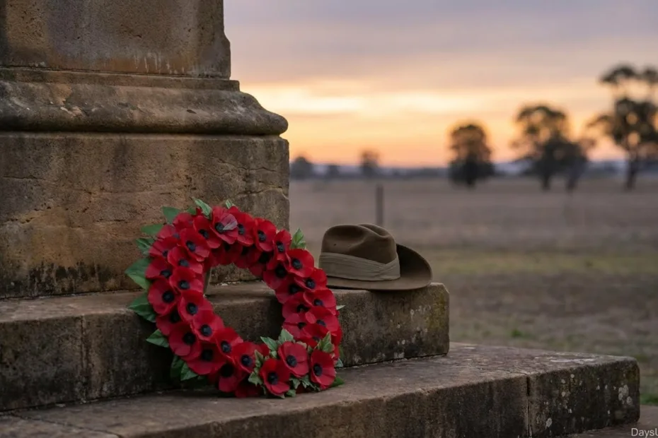 How many days until Anzac Day poppy wreath remembrance