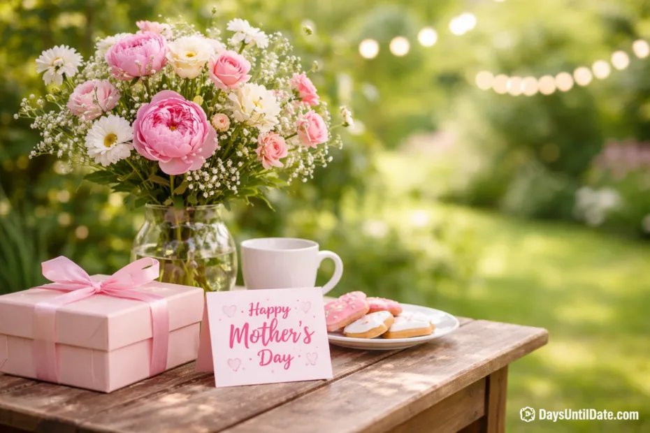 Mothers day countdown calendar highlighting days remaining