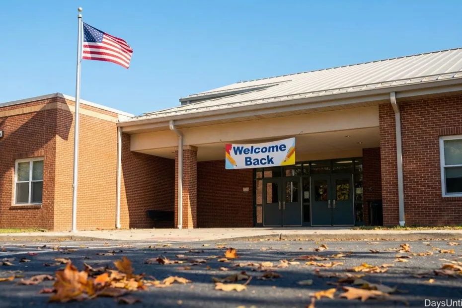 How many days until schools start in the US countdown graphic