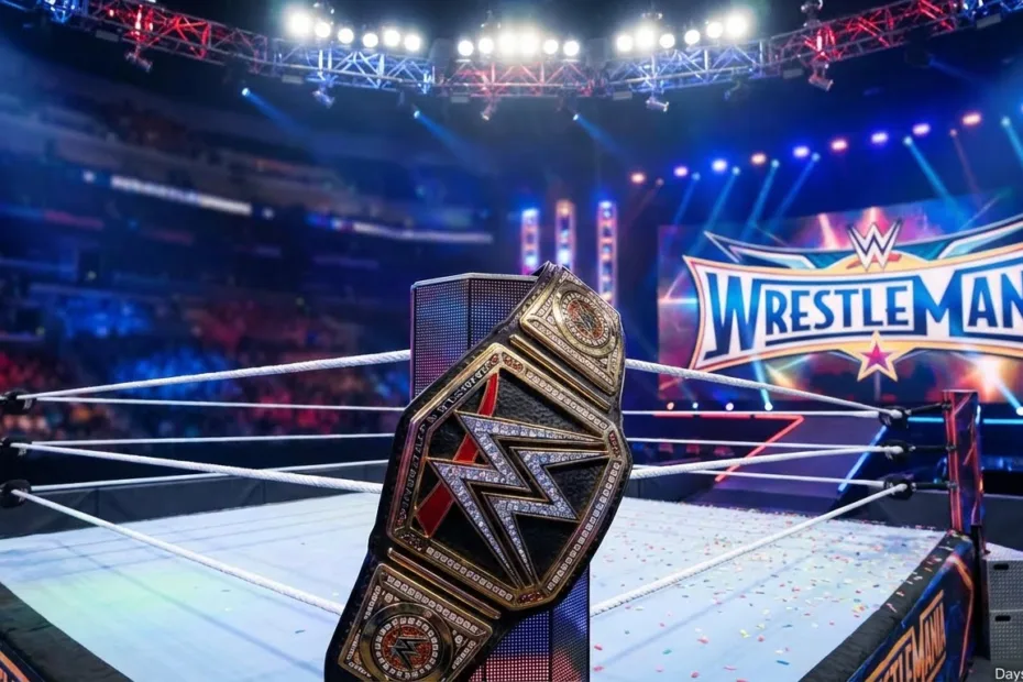 How many days until WrestleMania event countdown banner