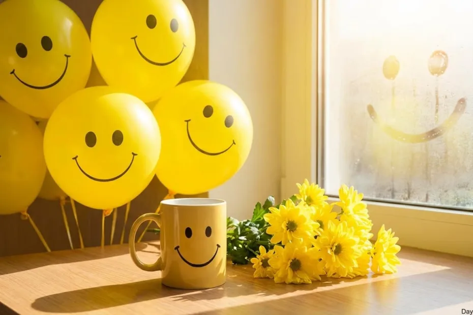 Countdown calendar highlighting days until World Smile Day with smiling faces